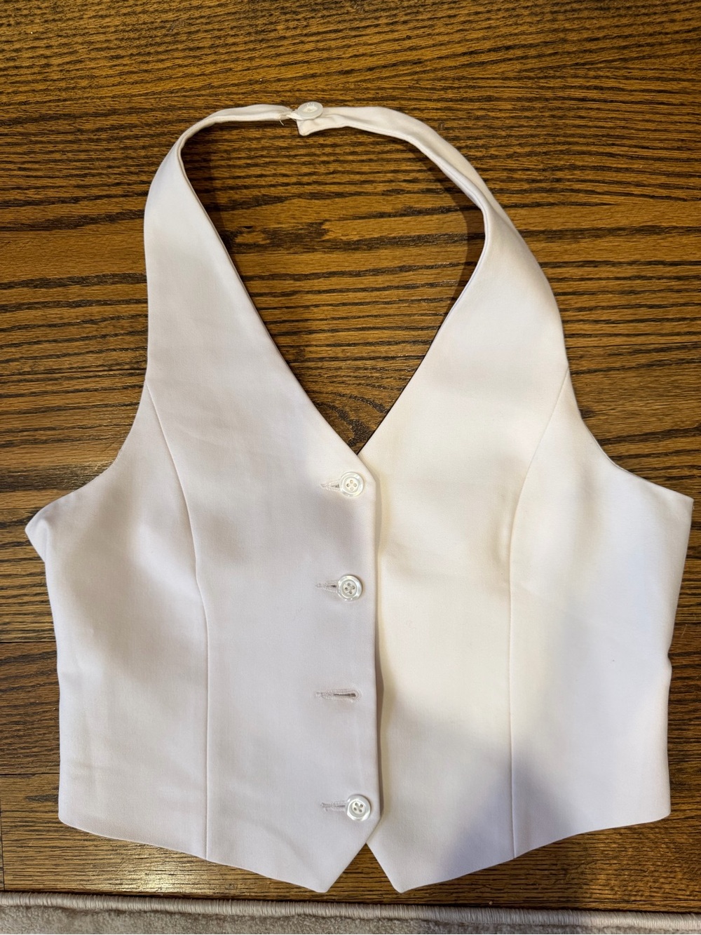 Women's White Halter Vest Top